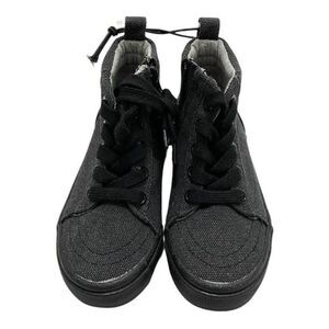 Joe Fresh Grey Canvas High Top Side Zip Sneakers